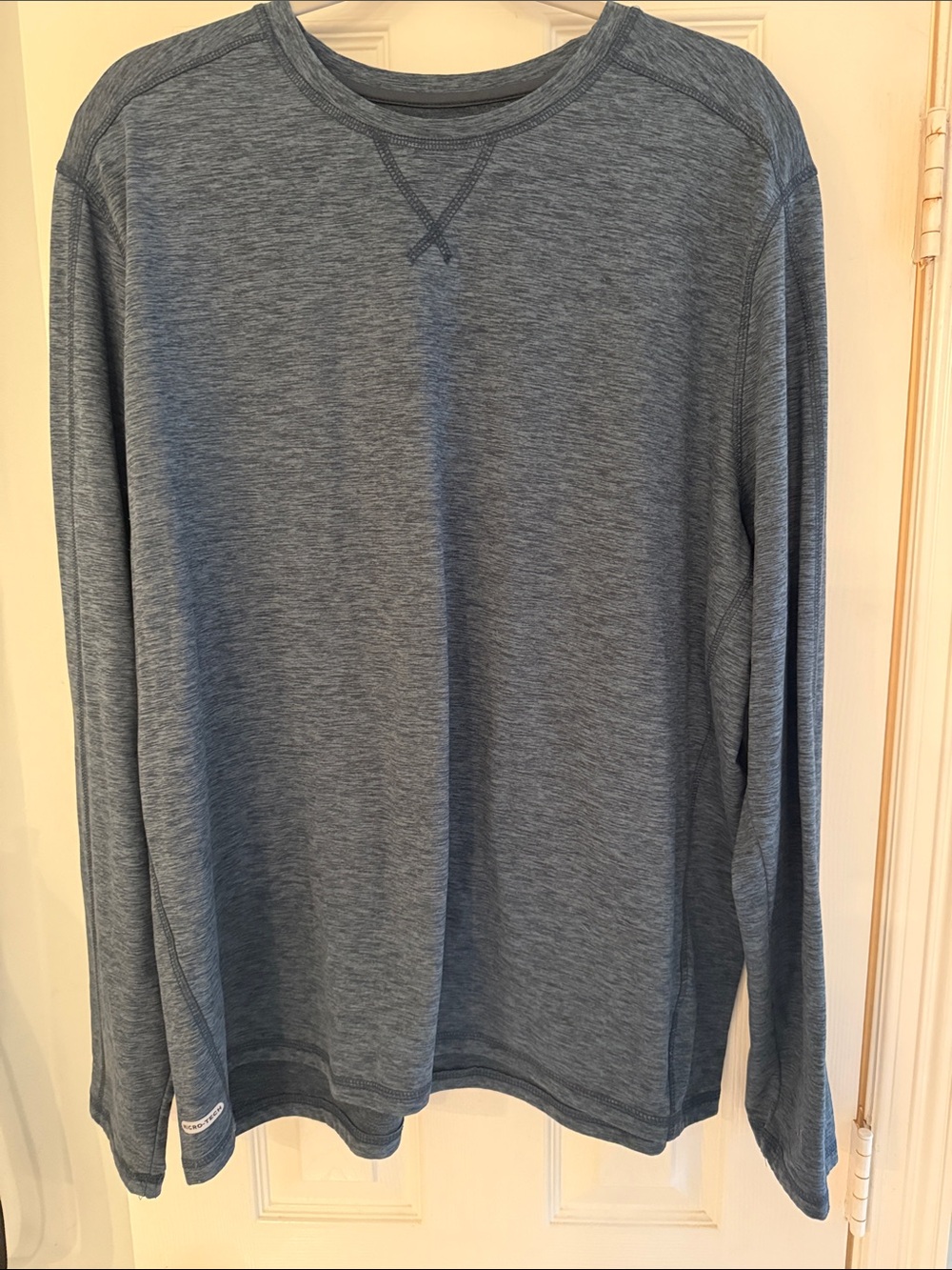Free Country Charcoal Gray Logo Heavy Long Sleeve Crew